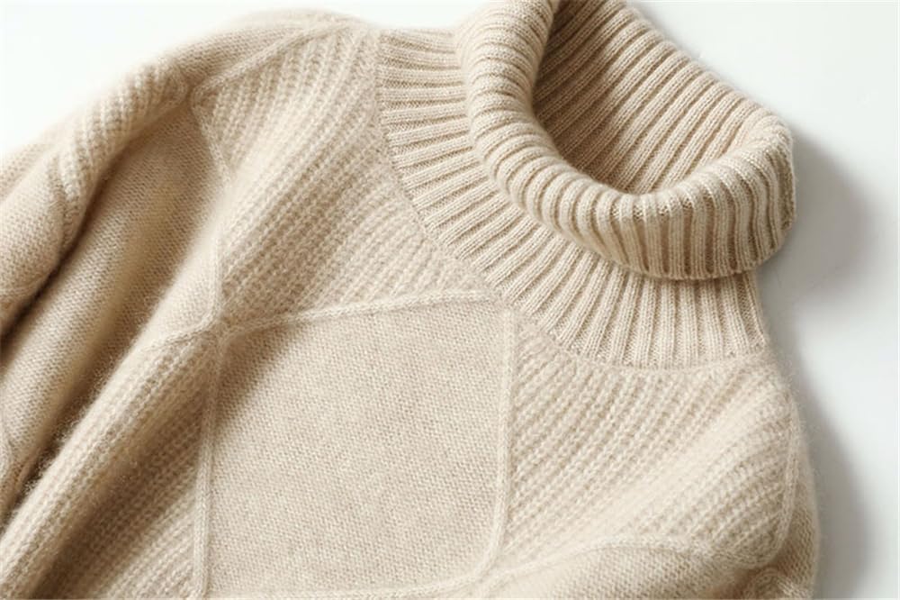 100% Cashmere Winter Warm Sweater Women New Latest Fashion for Women 2022 Clothes High Street Turtleneck Tops - Image 3