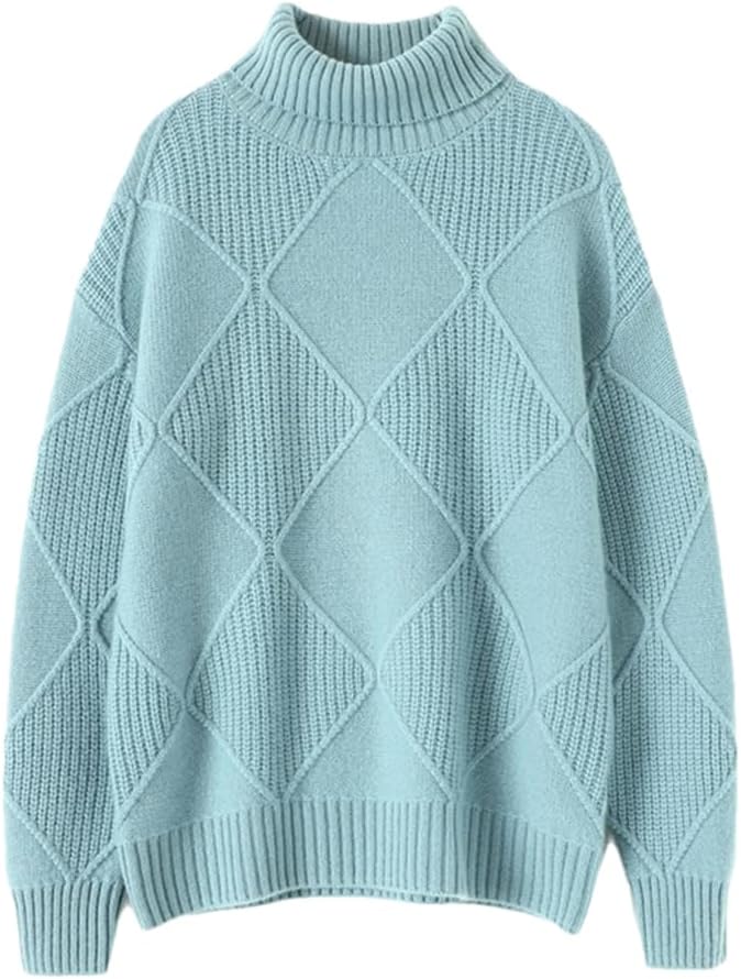 100% Cashmere Winter Warm Sweater Women New Latest Fashion for Women 2022 Clothes High Street Turtleneck Tops - Image 6