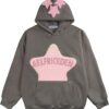 Aelfric Eden Womens Graphic Hoodies Pink Star Print Hoodie Unisex Oversized Hoodies Long Sleeve Pocket Pullover