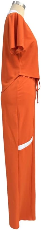 African Clothes Women 2 Piece Set T Shirt Tops and Pant Suits Set Summer Splice Fashion Office Lady Africa Clothing Outfits - Image 4