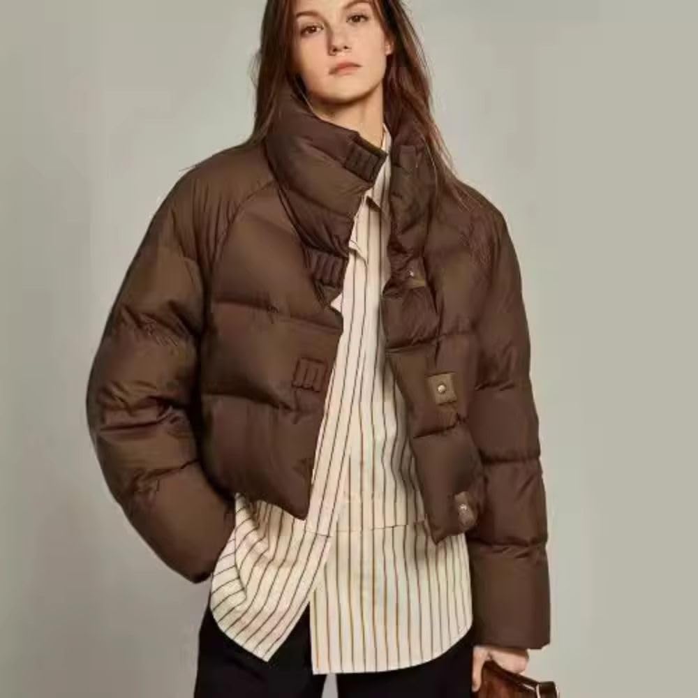 BDSWDSRT Jacket Winter Short Puffer Jacket Women Clothing Coats Warm Stand-up Collar Coat Jackets - Image 3