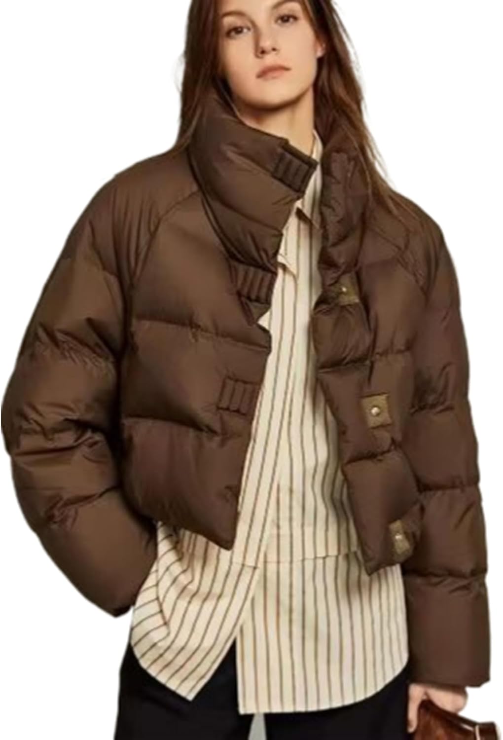 BDSWDSRT Jacket Winter Short Puffer Jacket Women Clothing Coats Warm Stand-up Collar Coat Jackets - Image 11