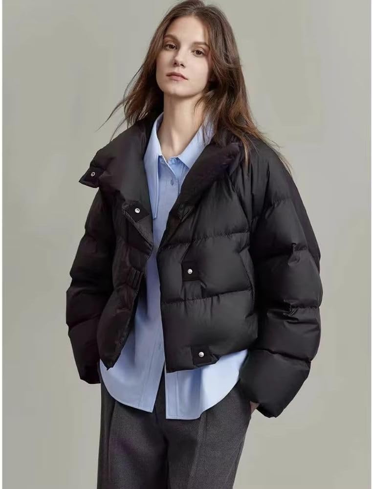 BDSWDSRT Jacket Winter Short Puffer Jacket Women Clothing Coats Warm Stand-up Collar Coat Jackets - Image 5