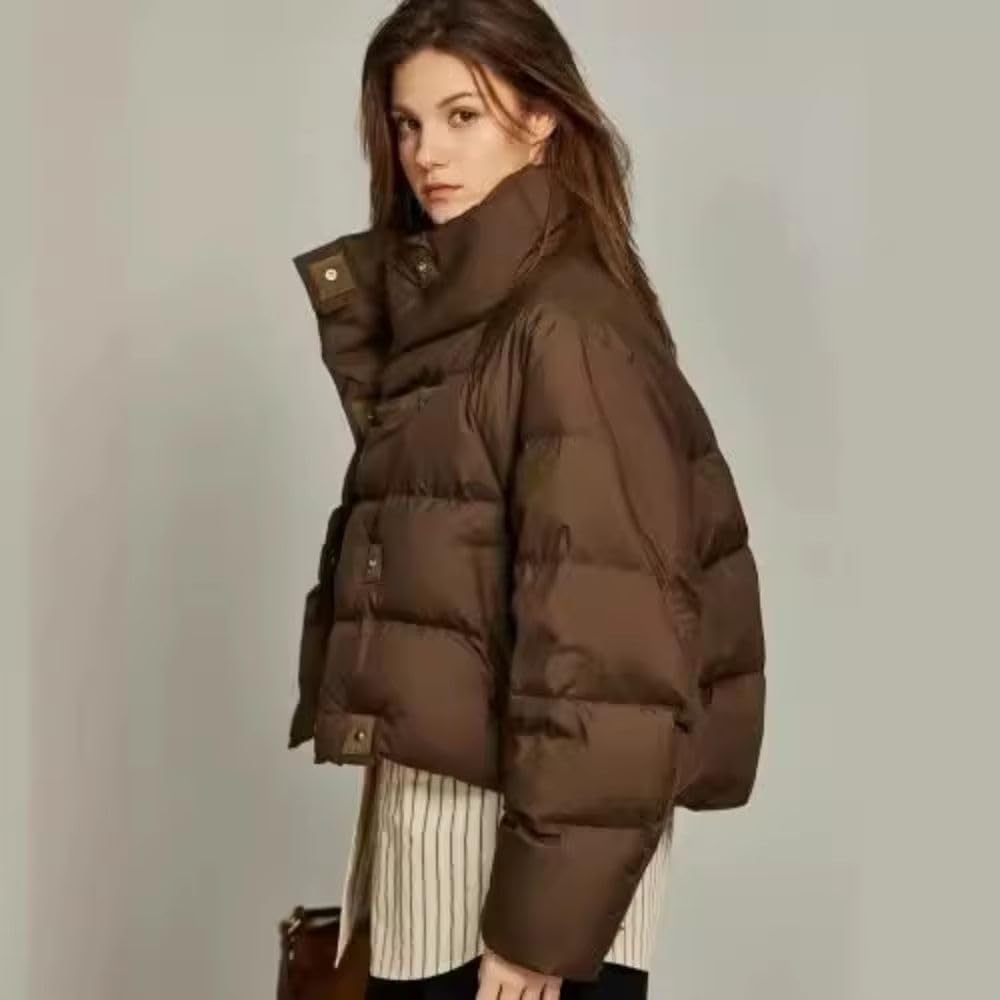 BDSWDSRT Jacket Winter Short Puffer Jacket Women Clothing Coats Warm Stand-up Collar Coat Jackets - Image 4