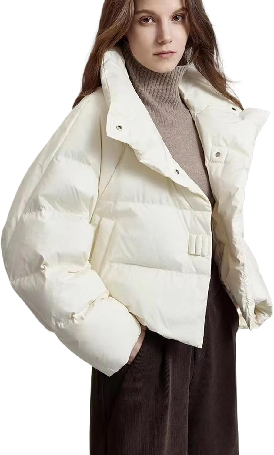 BDSWDSRT Jacket Winter Short Puffer Jacket Women Clothing Coats Warm Stand-up Collar Coat Jackets - Image 10