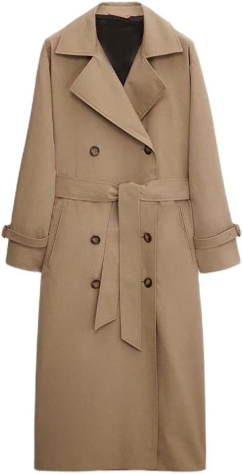 Bollrllr Autumn New Women's Clothing Retro Casual Loose Double-Breasted Fashion Overknee Trench Coat