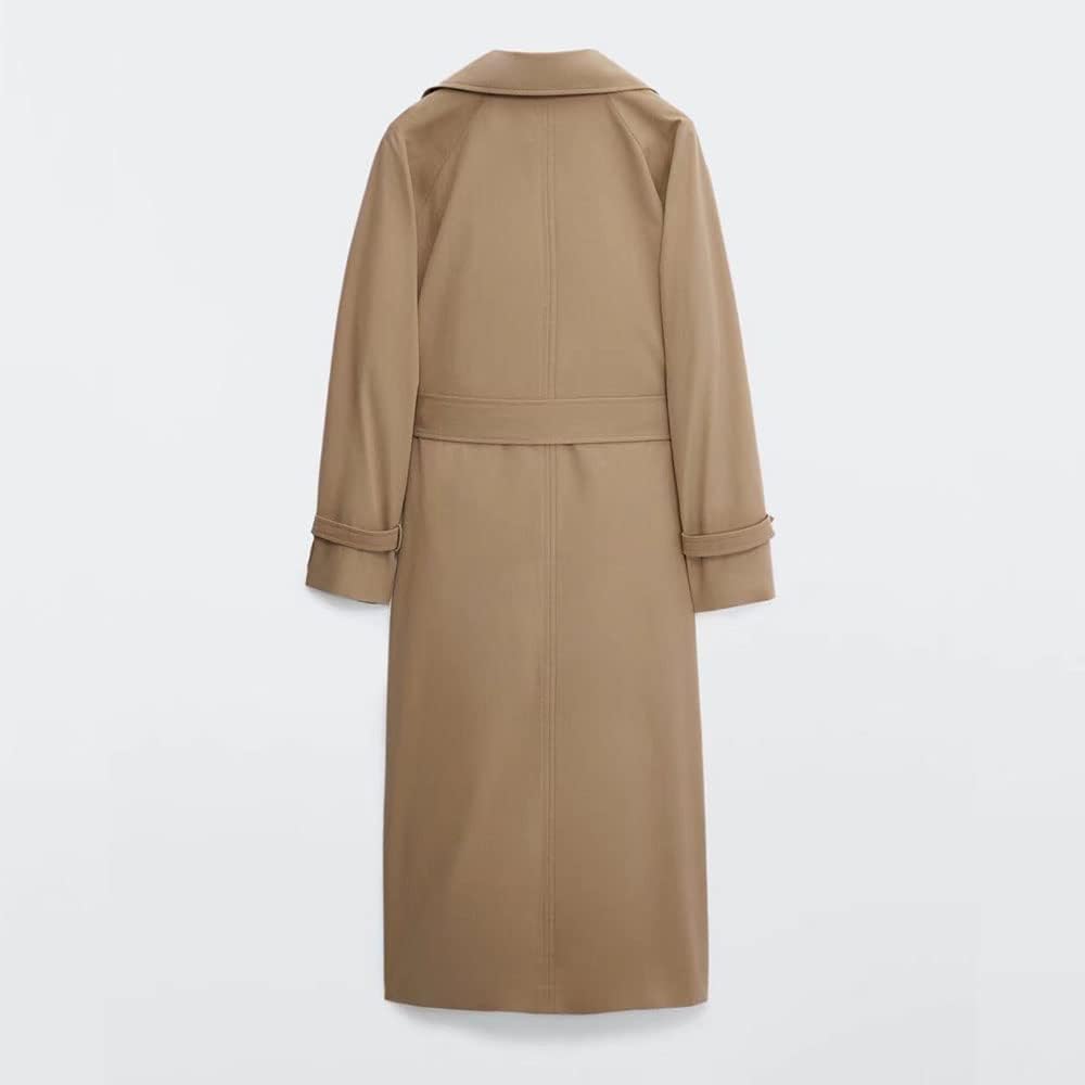 Bollrllr Autumn New Women's Clothing Retro Casual Loose Double-Breasted Fashion Overknee Trench Coat - Image 3