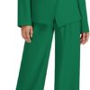 Casly Lamiit 2 Piece Outfits for Women Business Casual Single Button Blazer Jacket and Wide Leg Pants Matching Suit Sets
