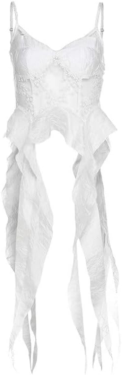 CGTENBS Women's Lace Slimming Vest Street Fashion Halter Sexy Backless Tank Tops Female Wrap Clothing(OneColor,M)