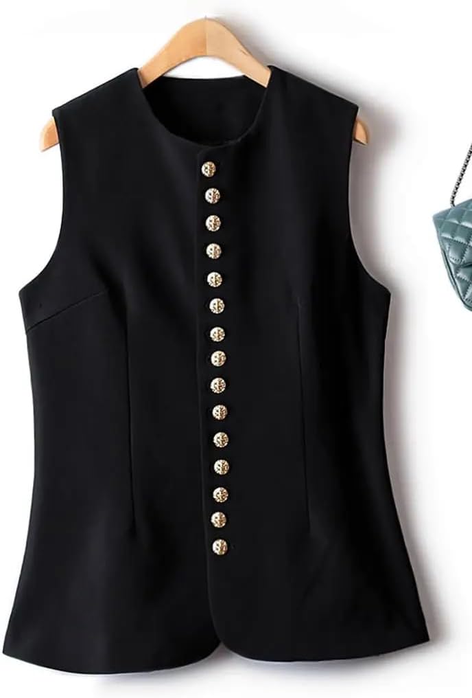 ChenKongHai Sleeveless Jackets Women Autumn - -button Woman Vest Slim Winter Female Clothing - Image 7