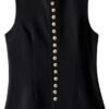 ChenKongHai Sleeveless Jackets Women Autumn - -button Woman Vest Slim Winter Female Clothing