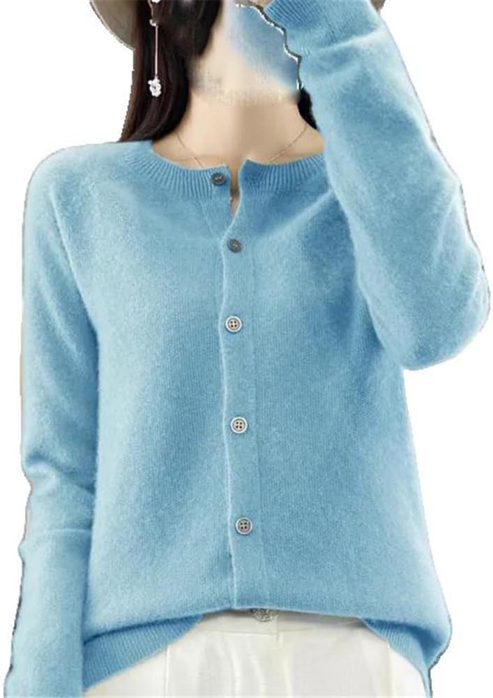 Chic Autumn Winter Women\u2018 -Neck Grace Cardigan Sweater Female Clothing Basic - Image 8