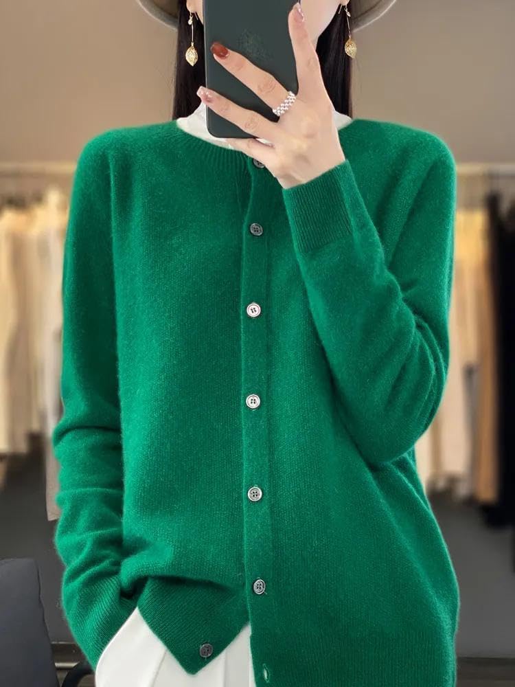 Chic Autumn Winter Women\u2018 -Neck Grace Cardigan Sweater Female Clothing Basic - Image 7