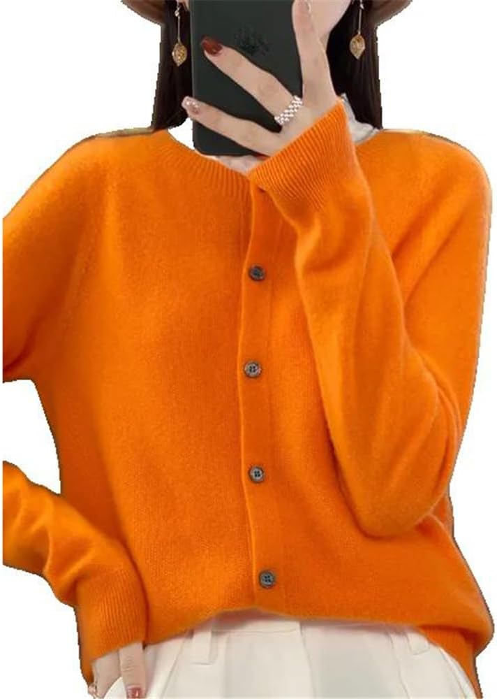 Chic Autumn Winter Women\u2018 -Neck Grace Cardigan Sweater Female Clothing Basic - Image 11