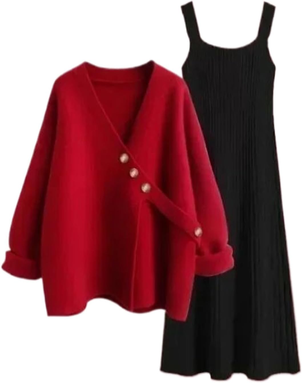 Dresses for Women Autumn Winter Loose Knit Sweater Dress Womens Clothing Cardigan Dress - Image 13