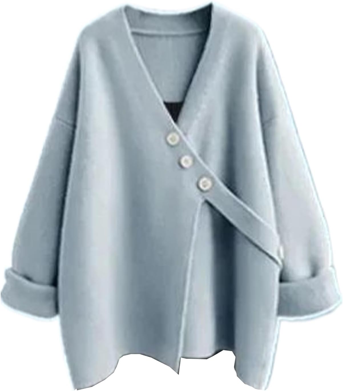 Dresses for Women Autumn Winter Loose Knit Sweater Dress Womens Clothing Cardigan Dress - Image 7