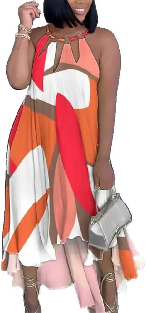 Elegant Dresses Cutout -Ring Decor Asymmetrical Casual Fashion Summer Female Clothing Outfits - Image 10