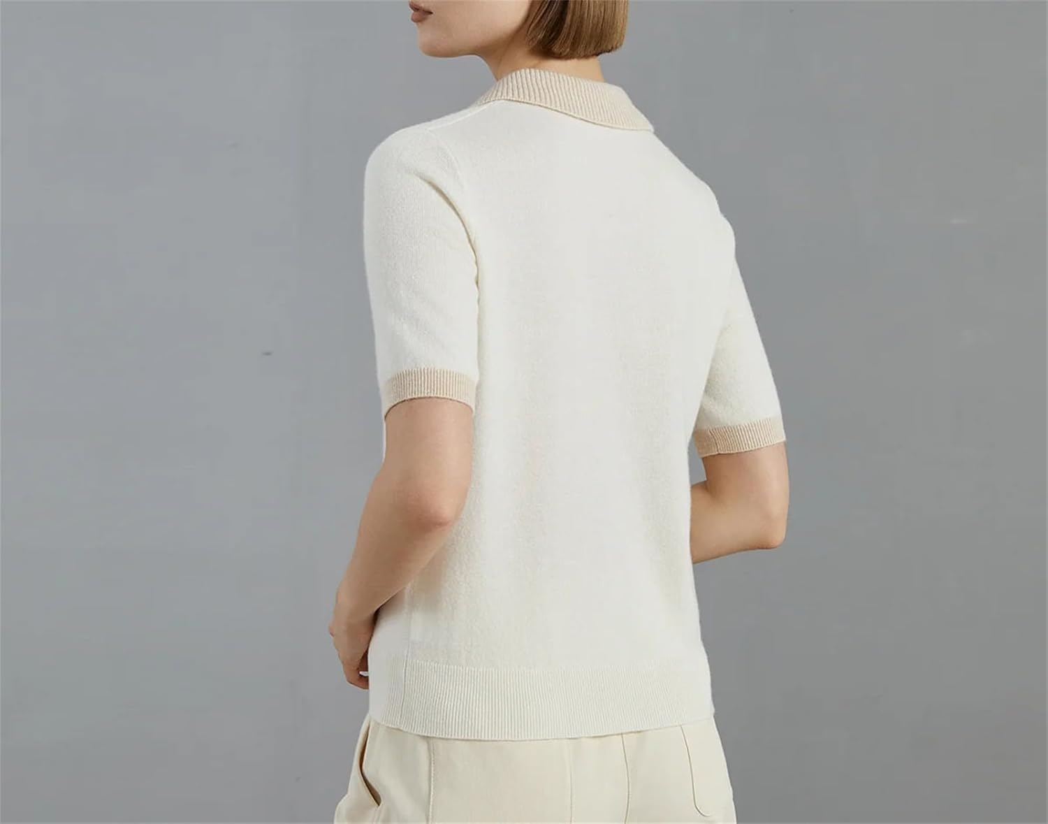 Fashion Women's Clothing Cashmere Turn-Down Collar Pullover Knitted Sweater - Image 2