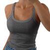 GEMBERA Women Spaghetti Strap Scoop Neck Ribbed Tank Tops Slim Fitted Cotton Camisole Basic Sleeveless Layering Shirts