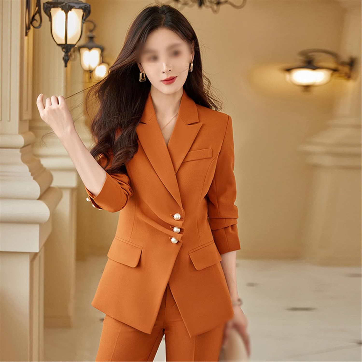Japanese and Korean Fashion Clothing Spring and Autumn Women's Suit Jacket and Trousers 2-Piece Set - Image 5