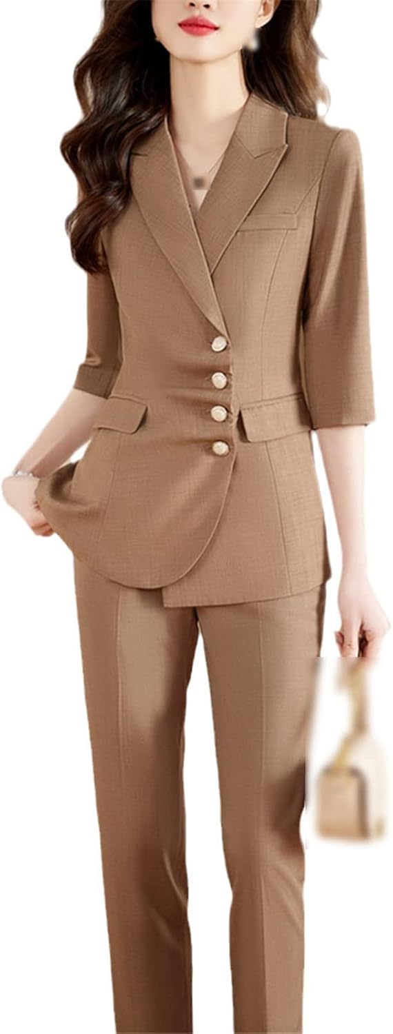 Japanese and Korean Fashion Clothing Spring and Autumn Women's Suit Jacket and Trousers 2-Piece Set - Image 13