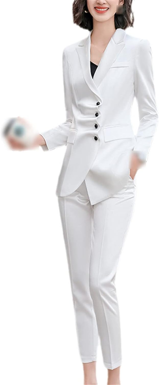 Japanese and Korean Fashion Clothing Spring and Autumn Women's Suit Jacket and Trousers 2-Piece Set - Image 9