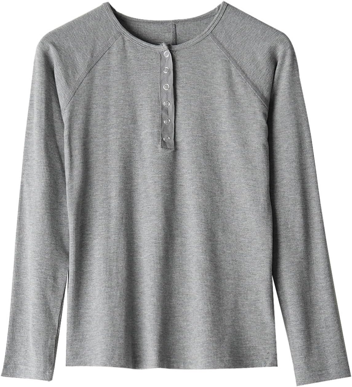 JSEIAJB Women's Slim-fit Base Shirt Long Sleeve T-Shirt O Collar Top Spring and Autumn Clothing