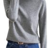 Kelsiop Cashmere Sweater Women's Pullover Fashion Winter Pullover Standard Clothes 100% Cashmere Knitwear