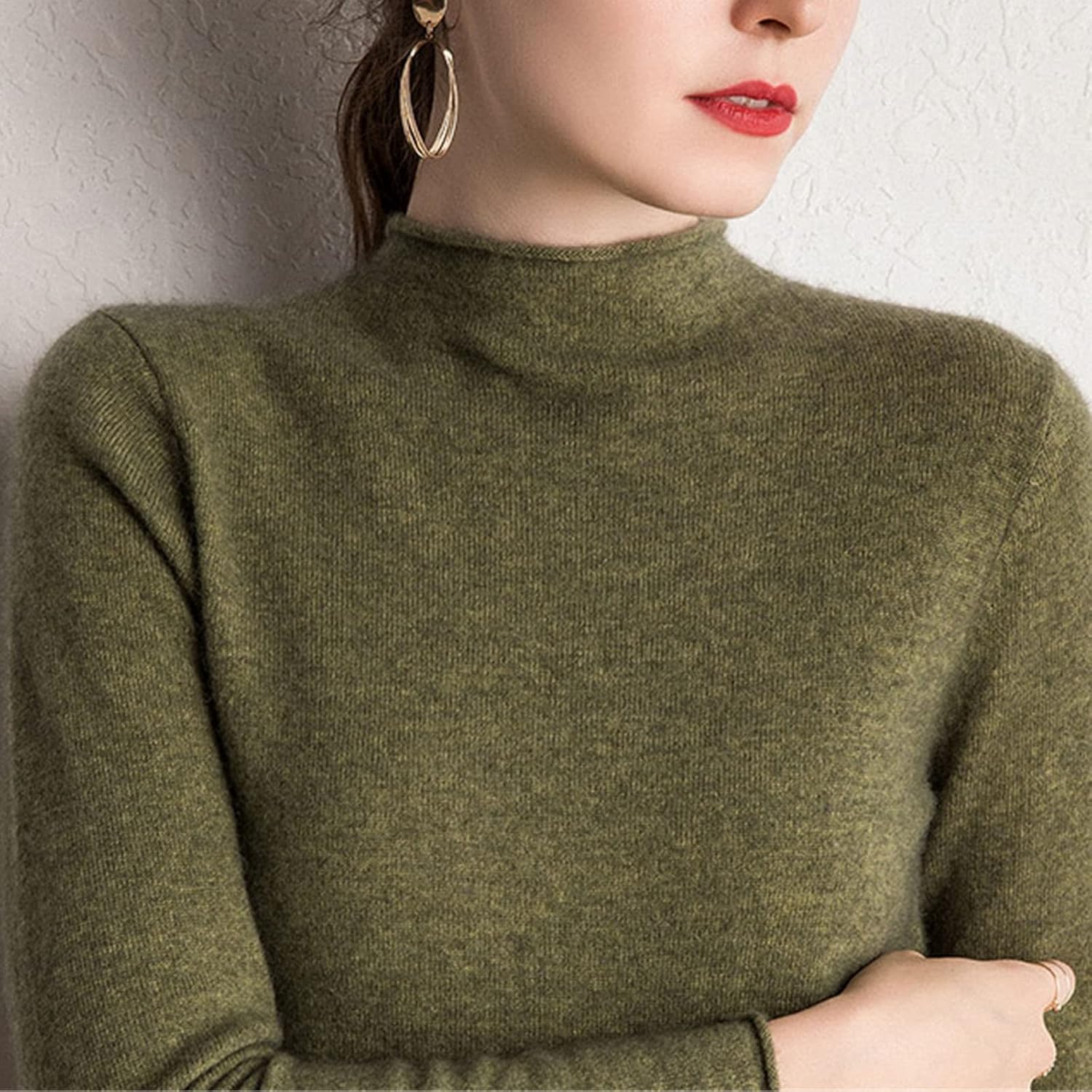 Kelsiop Cashmere Sweater Women's Pullover Fashion Winter Pullover Standard Clothes 100% Cashmere Knitwear - Image 2