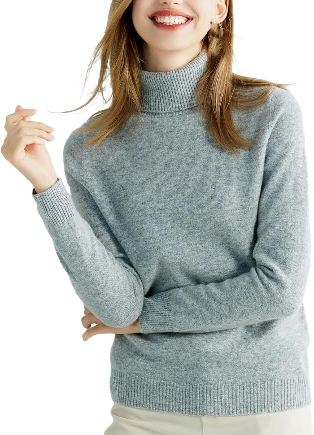 Knitted Sweater Coat Cashmere Sweater Women Wool high Collar Fashion Pullover Solid Color Pullover Women's Clothing - Image 15