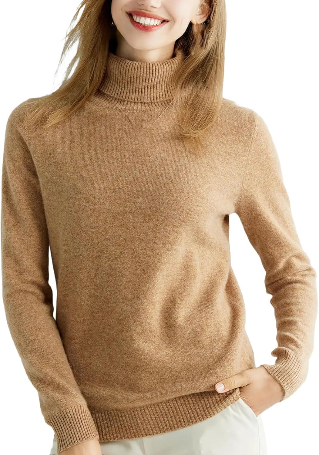 Knitted Sweater Coat Cashmere Sweater Women Wool high Collar Fashion Pullover Solid Color Pullover Women's Clothing - Image 9
