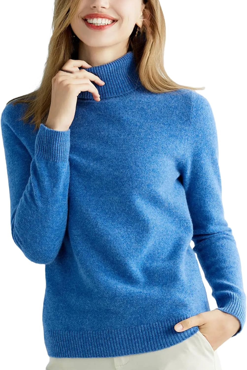 Knitted Sweater Coat Cashmere Sweater Women Wool high Collar Fashion Pullover Solid Color Pullover Women's Clothing - Image 8
