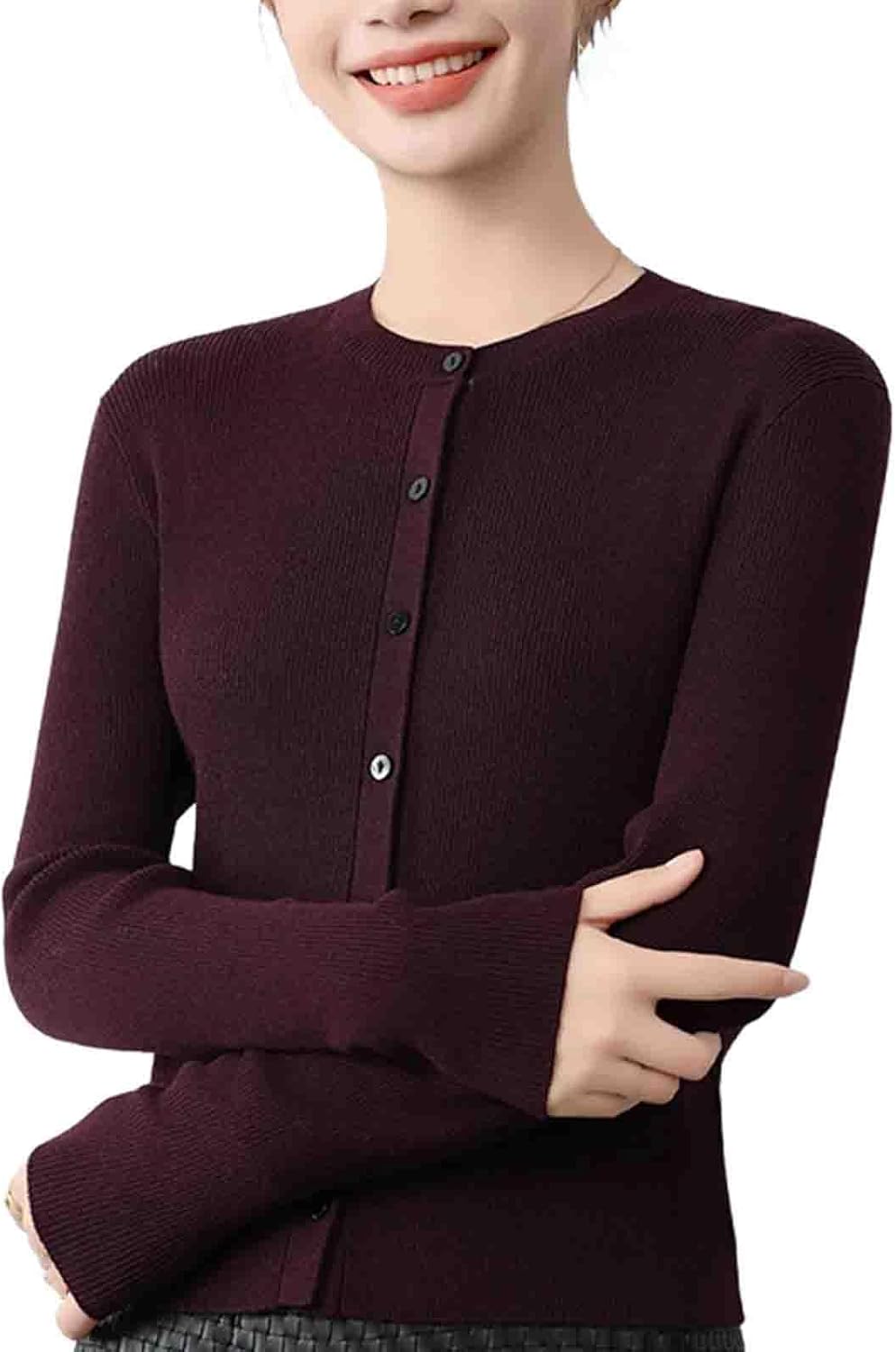 O-Neck Cardigan Sweater Women Knitted Clothing Female Long Sleeve Tops Knitwears Fashion Basics Sweater Quality - Image 10