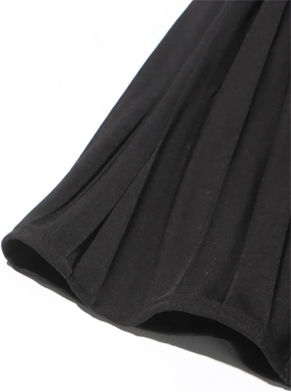 Patchwork Lace Dresses for Women V Neck Sleeveless High Waist Tunic Elegant A Line Dress Fashion Clothing - Image 7