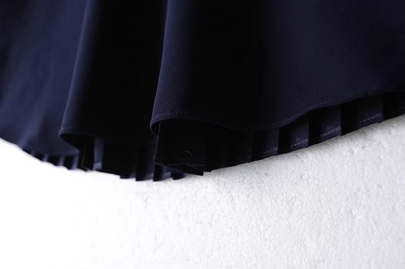 Pleated Design Draped and Slim Small Lapel threequarter Sleeve Womens Shirt top Summer Clothing - Image 6