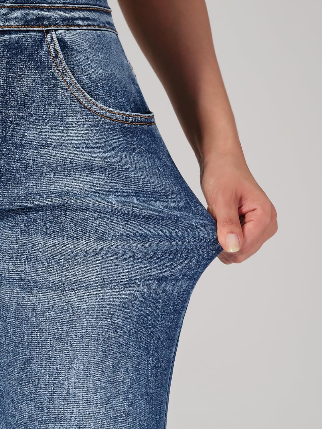 roswear Women's Wide Leg Jeans Casual High Waisted Stretch Baggy Loose Denim Pants - Image 5