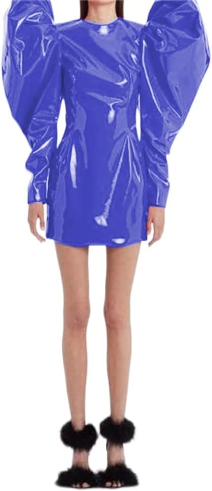 Sexy Women Fashion Big Puff Long Sleeve Mini Dress Slim Sheath Bodycon Party Club Mini Dress Streetwear Spring Autumn Clothes - Image 12