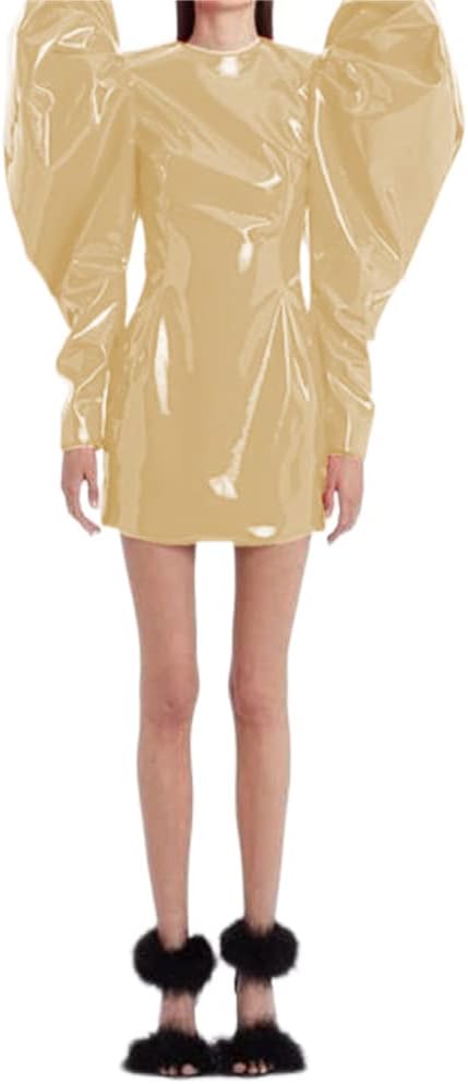 Sexy Women Fashion Big Puff Long Sleeve Mini Dress Slim Sheath Bodycon Party Club Mini Dress Streetwear Spring Autumn Clothes - Image 17