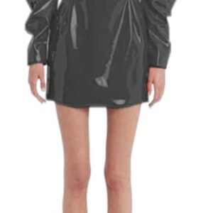 Sexy Women Fashion Big Puff Long Sleeve Mini Dress Slim Sheath Bodycon Party Club Mini Dress Streetwear Spring Autumn Clothes