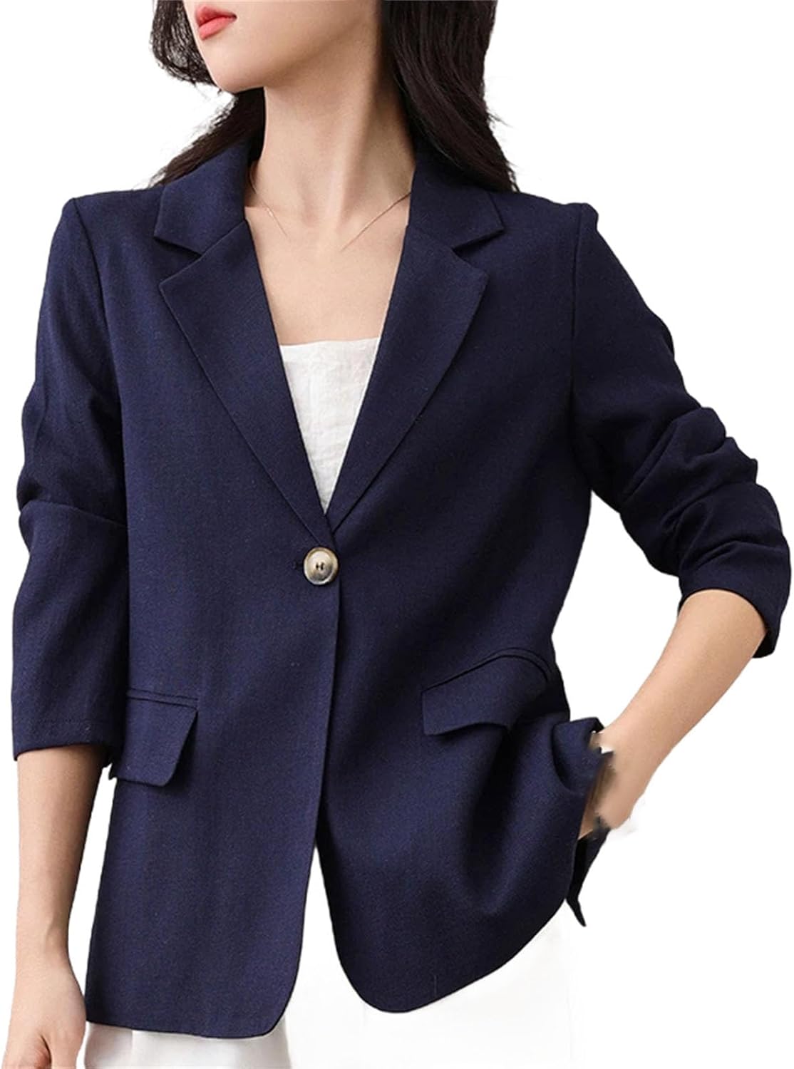 Spring Women's Blazer Single Button Long Sleeve Casual Thin Soft Fashion Women's Clothing