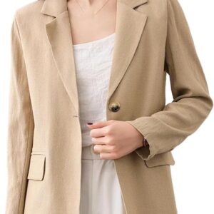 Spring Women's Blazer Single Button Long Sleeve Casual Thin Soft Fashion Women's Clothing