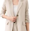 Spring Women's Blazer Single Button Long Sleeve Casual Thin Soft Fashion Women's Clothing