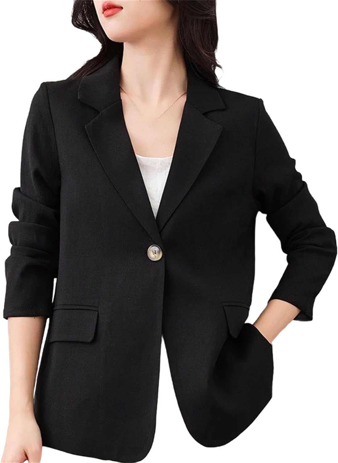 Spring Women's Blazer Single Button Long Sleeve Casual Thin Soft Fashion Women's Clothing