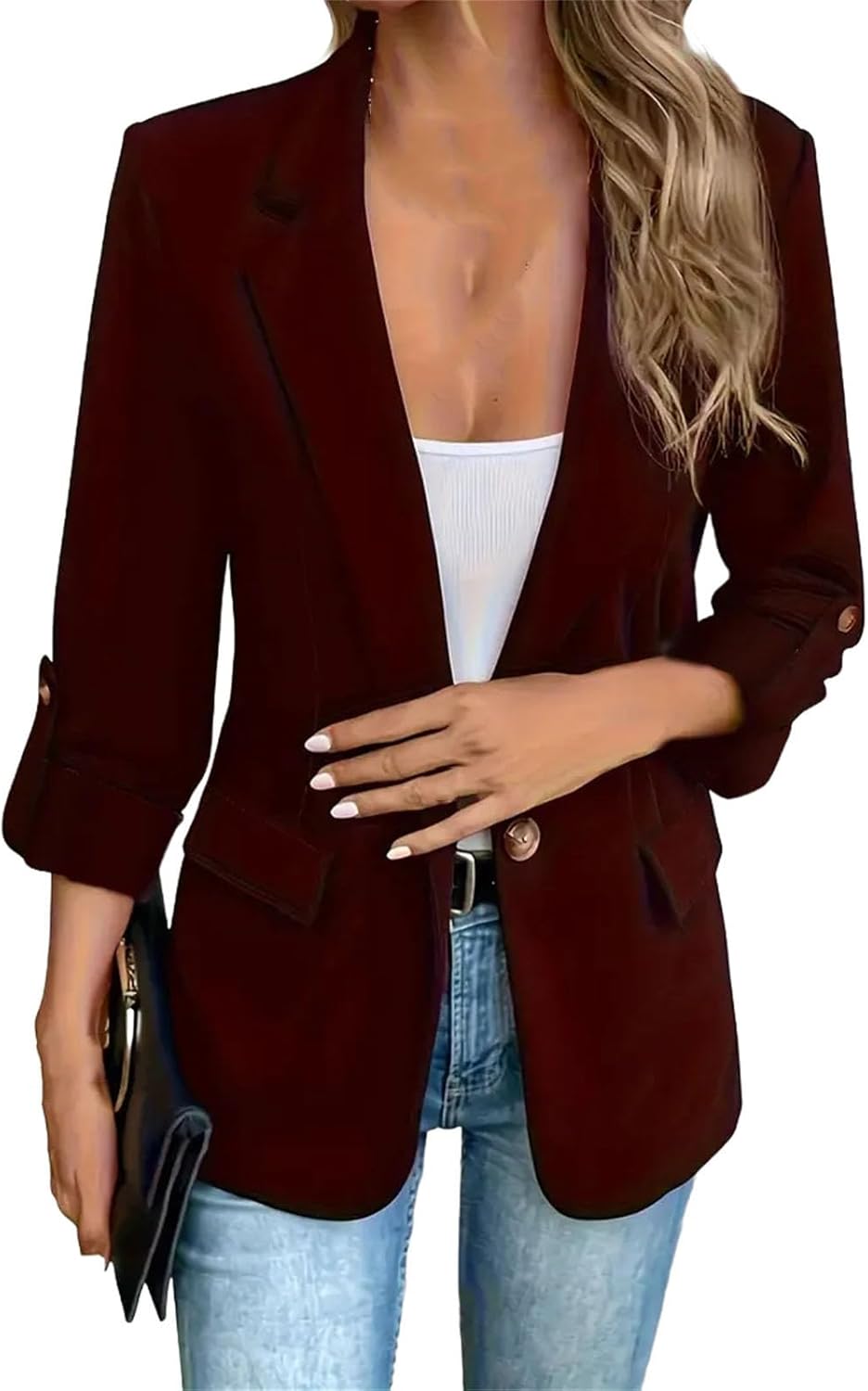 Suit jacket for Women Winter Fashion Solid Color Versatile Long Sleeved Y2k for Female Clothing - Image 13