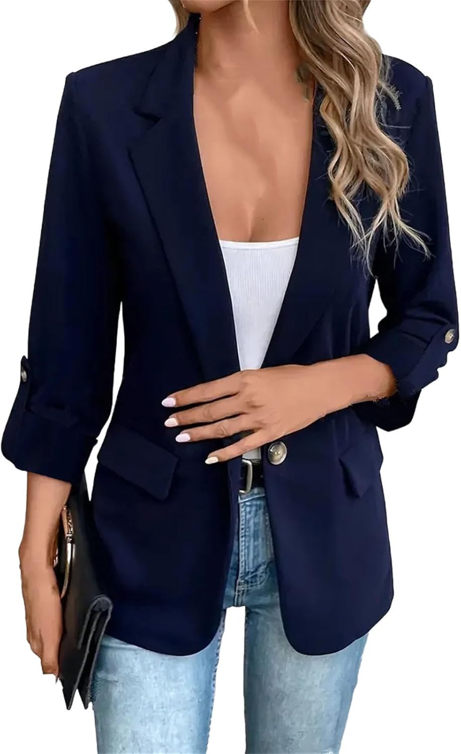 Suit jacket for Women Winter Fashion Solid Color Versatile Long Sleeved Y2k for Female Clothing - Image 9