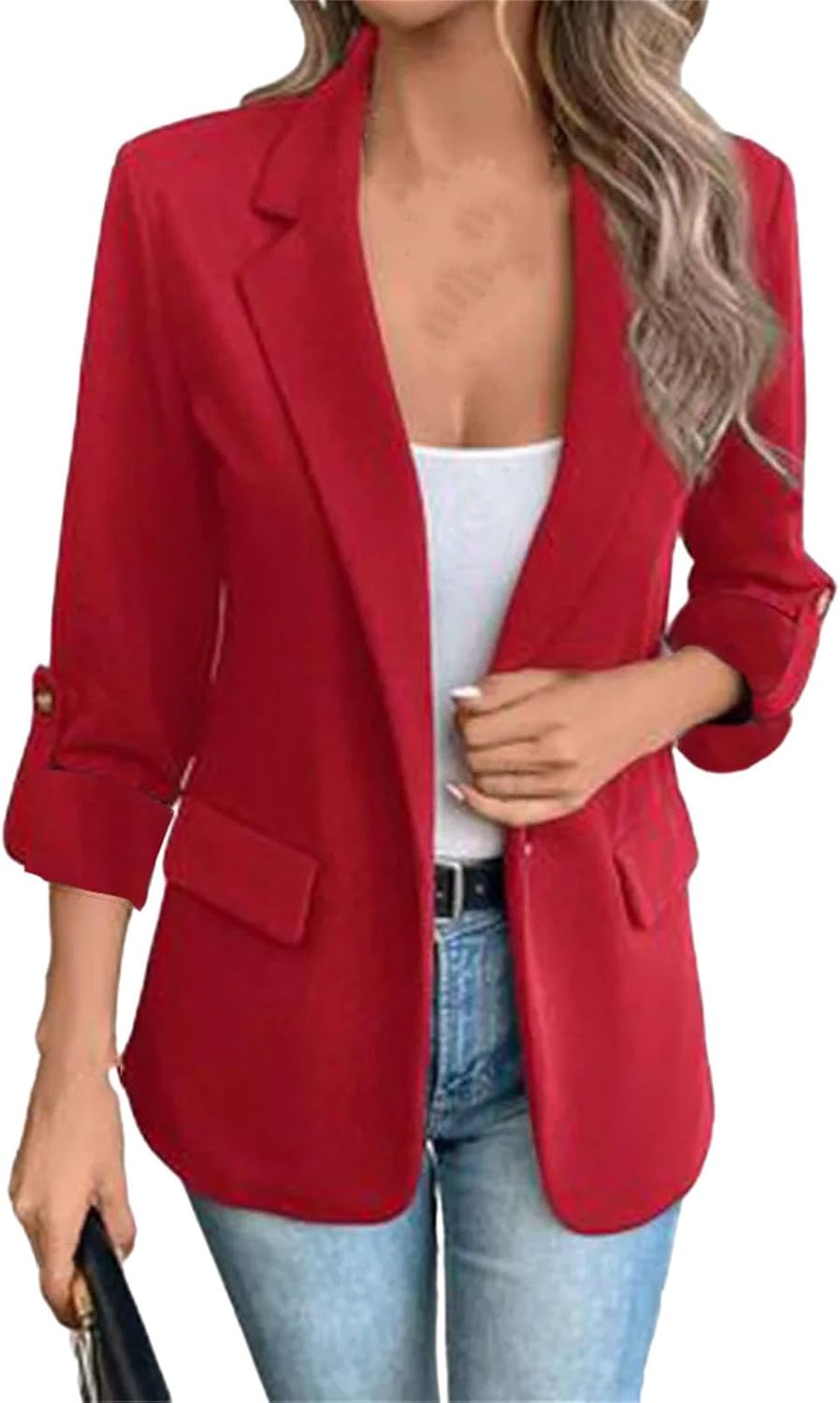 Suit jacket for Women Winter Fashion Solid Color Versatile Long Sleeved Y2k for Female Clothing - Image 7