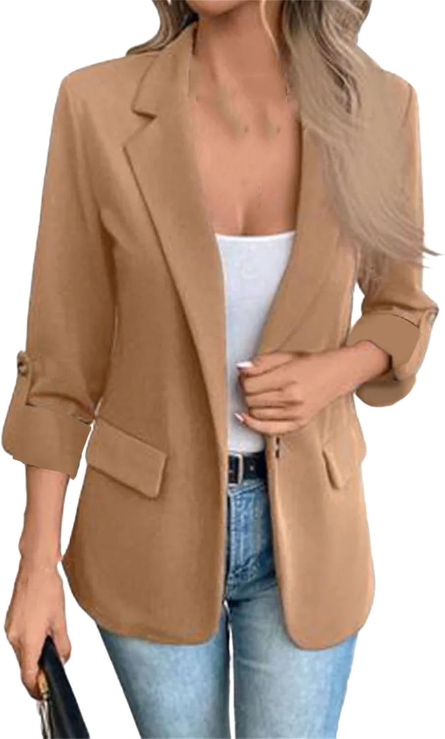 Suit jacket for Women Winter Fashion Solid Color Versatile Long Sleeved Y2k for Female Clothing - Image 8