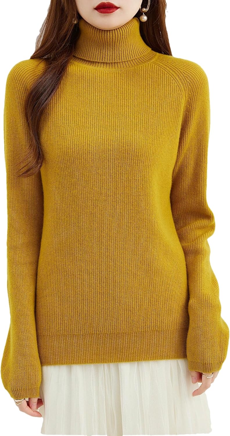 Sweater Women's Turtleneck Sweater Pullover Fall Winter Long Sleeve Jerseys Warm Tops Knit Jumpers Clothing - Image 8
