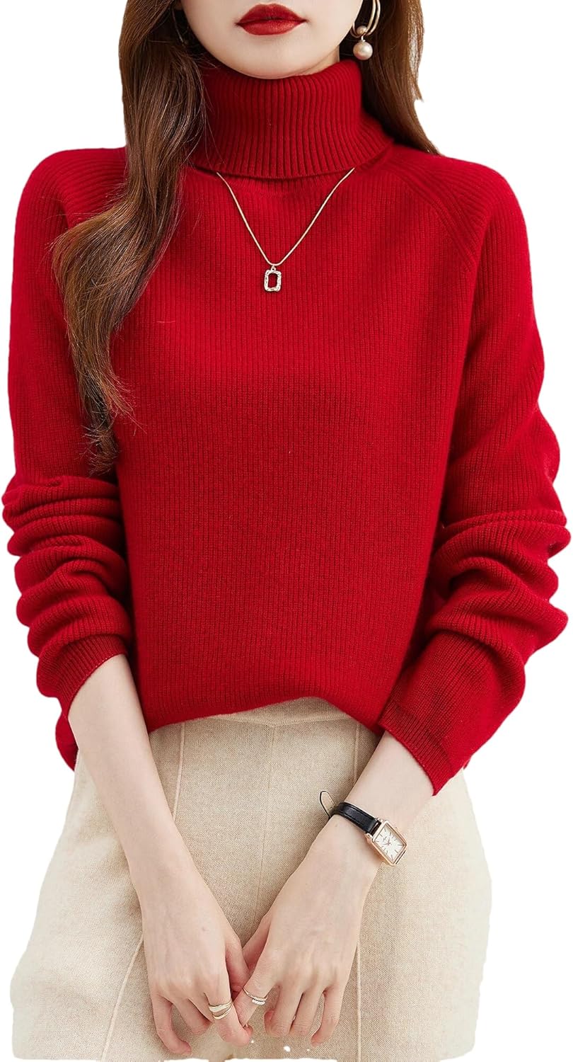 Sweater Women's Turtleneck Sweater Pullover Fall Winter Long Sleeve Jerseys Warm Tops Knit Jumpers Clothing - Image 13