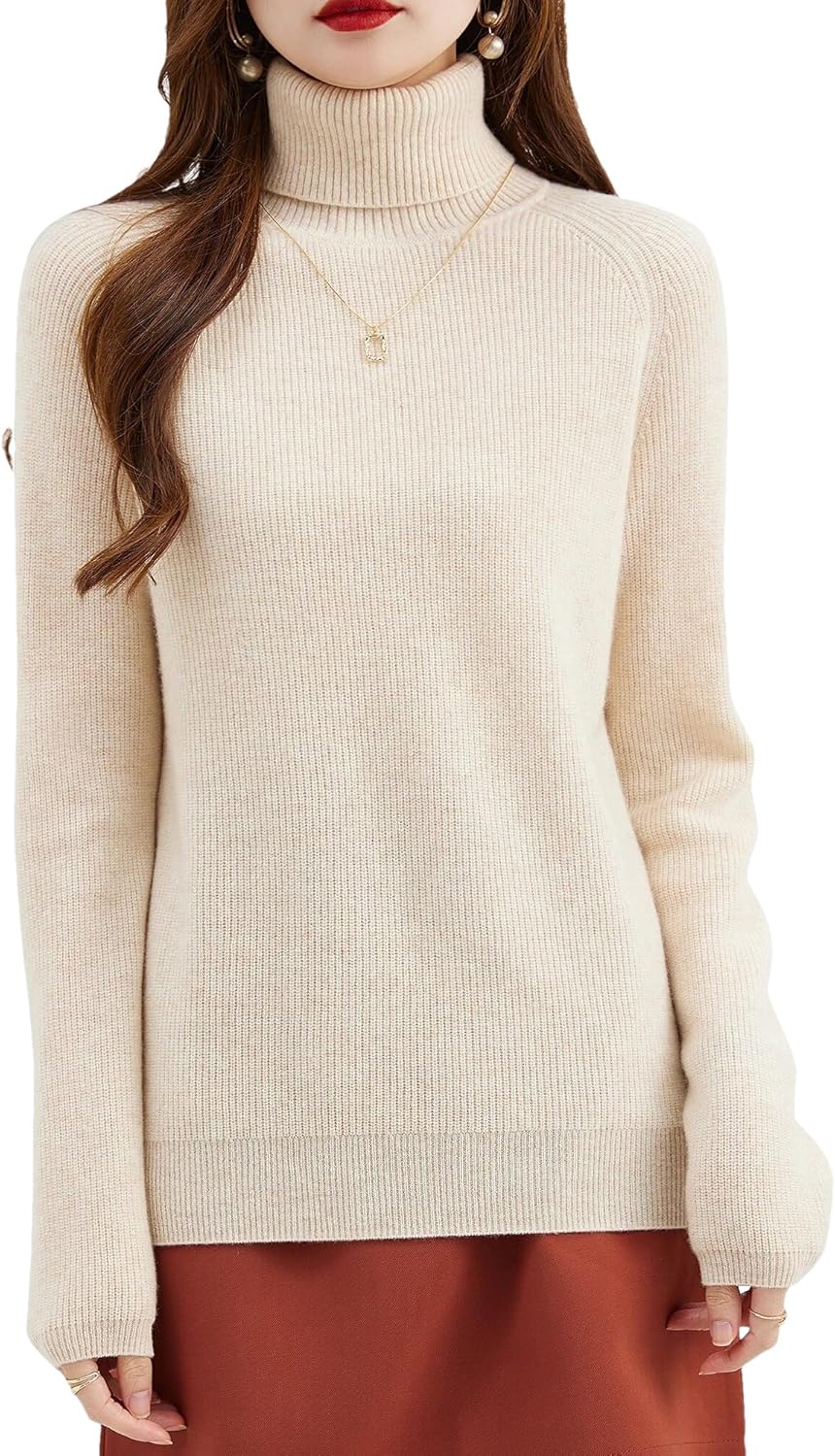 Sweater Women's Turtleneck Sweater Pullover Fall Winter Long Sleeve Jerseys Warm Tops Knit Jumpers Clothing - Image 11